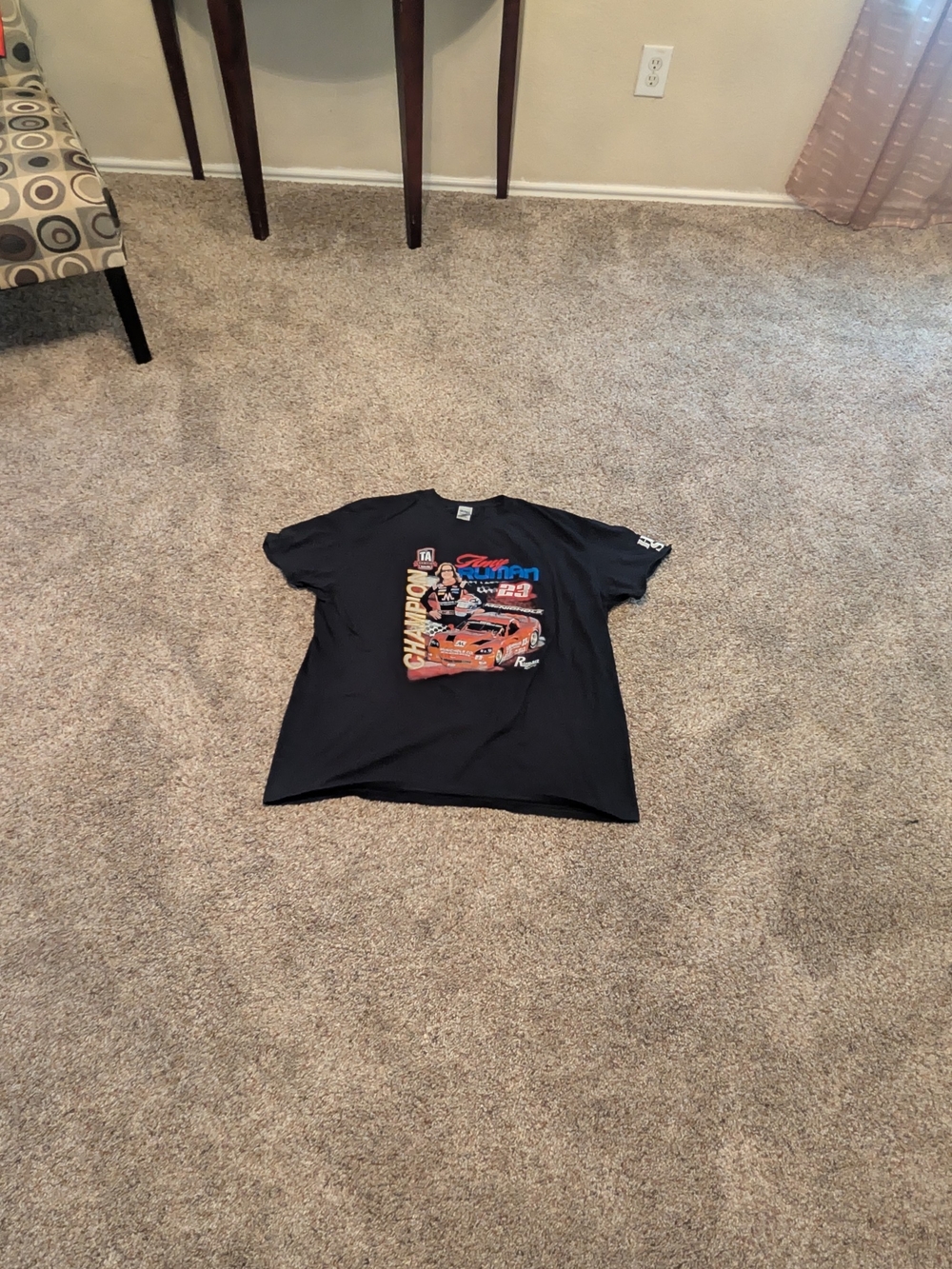 Mens Vintage 2015 Amy Ruman Trans Am Racing Champion T Shirt Black Gildan SZ 2XL